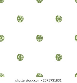 Polka dots seamless pattern crayon drawn. Circle confetti endless background. Birthday round points by pencil repeat cover. Scribble spots marker draw. Vector surface design festive motif.