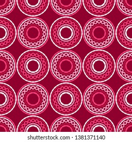 Polka dots seamless pattern. Ethnic print. Boho. Shading. Multicolored. Simple design. Vector geometric background. Can be used in printing, textile, wrapping, web-design.
