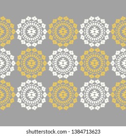 Polka dots seamless pattern. Ethnic print. Boho. Multicolored. Simple design. Vector geometric background. Can be used in printing, textile, wrapping, web-design.