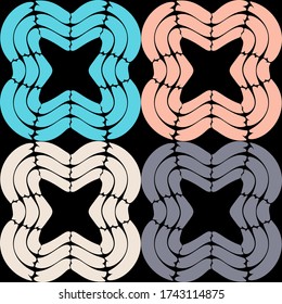 Polka dots. Seamless pattern. Geometry. Design with manual hatching. Ethnic boho ornament. Tribal motif. Vector illustration for web design or print.