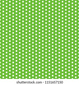 Polka Dots Seamless Pattern - Large white polka dots on lime green background