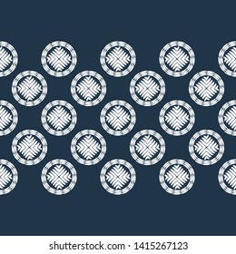 Polka dots seamless pattern. Mosaic of ethnic figures. Patterned texture. Geometric background. Can be used for wallpaper, textile, invitation card, wrapping, web page background.