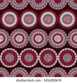 Polka dots seamless pattern. Mosaic of ethnic figures. Patterned texture. Geometric background. Can be used for wallpaper, textile, invitation card, wrapping, web page background.