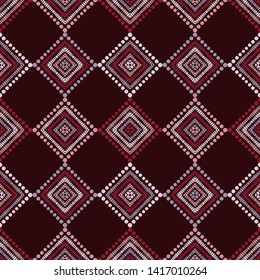 Polka dots seamless pattern. Mosaic of ethnic figures. Patterned texture. Geometric background. Can be used for wallpaper, textile, invitation card, wrapping, web page background.