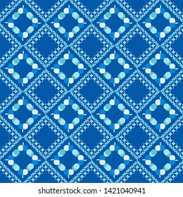 Polka dots seamless pattern. Mosaic of ethnic figures. Patterned texture. Geometric background. Can be used for wallpaper, textile, invitation card, wrapping, web page background.