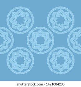 Polka dots seamless pattern. Mosaic of ethnic figures. Patterned texture. Geometric background. Can be used for wallpaper, textile, invitation card, wrapping, web page background.