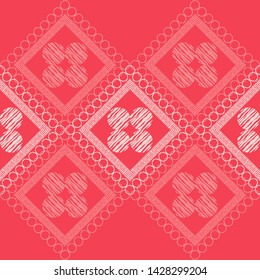 Polka dots seamless pattern. Mosaic of ethnic figures. Patterned texture. Geometric background. Can be used for wallpaper, textile, invitation card, wrapping, web page background.
