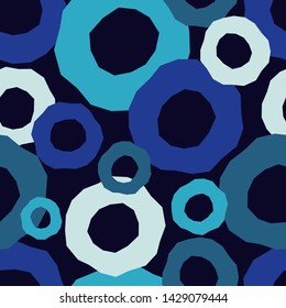 Polka dots seamless pattern. Mosaic of ethnic figures. Patterned texture. Geometric background. Can be used for wallpaper, textile, invitation card, wrapping, web page background.