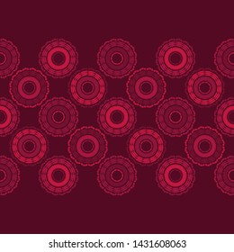 Polka dots seamless pattern. Mosaic of ethnic figures. Patterned texture. Geometric background. Can be used for wallpaper, textile, invitation card, wrapping, web page background.