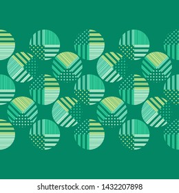 Polka dots seamless pattern. Mosaic of ethnic figures. Patterned texture. Geometric background. Can be used for wallpaper, textile, invitation card, wrapping, web page background.