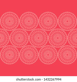 Polka dots seamless pattern. Mosaic of ethnic figures. Patterned texture. Geometric background. Can be used for wallpaper, textile, invitation card, wrapping, web page background.
