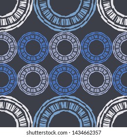 Polka dots seamless pattern. Mosaic of ethnic figures. Patterned texture. Geometric background. Can be used for wallpaper, textile, invitation card, wrapping, web page background.