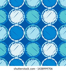 Polka dots seamless pattern. Mosaic of ethnic figures. Patterned texture. Geometric background. Can be used for wallpaper, textile, invitation card, wrapping, web page background.