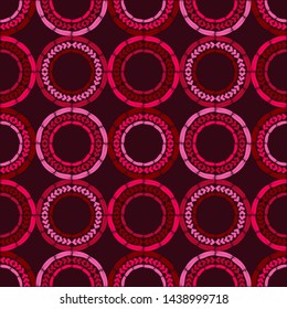 Polka dots seamless pattern. Mosaic of ethnic figures. Patterned texture. Geometric background. Can be used for wallpaper, textile, invitation card, wrapping, web page background.