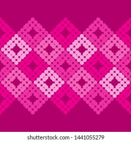 Polka dots seamless pattern. Mosaic of ethnic figures. Patterned texture. Geometric background. Can be used for wallpaper, textile, invitation card, wrapping, web page background.