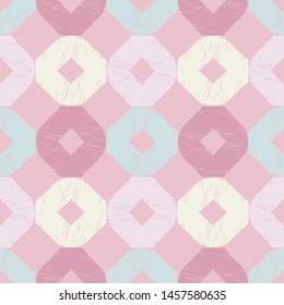 Polka dots seamless pattern. Mosaic of ethnic figures. Patterned texture. Geometric background. Can be used for wallpaper, textile, invitation card, wrapping, web page background.