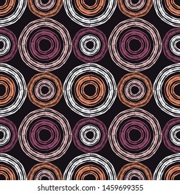 Polka dots seamless pattern. Mosaic of ethnic figures. Patterned texture. Geometric background. Can be used for wallpaper, textile, invitation card, wrapping, web page background.