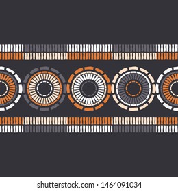 Polka dots seamless pattern. Mosaic of ethnic figures. Patterned texture. Geometric background. Can be used for wallpaper, textile, invitation card, wrapping, web page background.