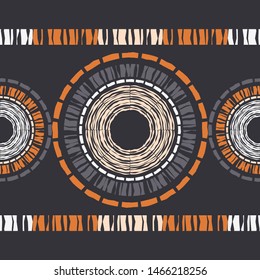 Polka dots seamless pattern. Mosaic of ethnic figures. Patterned texture. Geometric background. Can be used for wallpaper, textile, invitation card, wrapping, web page background.