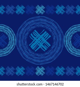 Polka dots seamless pattern. Mosaic of ethnic figures. Patterned texture. Geometric background. Can be used for wallpaper, textile, invitation card, wrapping, web page background.