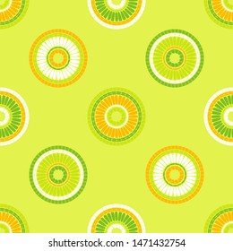 Polka dots seamless pattern. Mosaic of ethnic figures. Patterned texture. Geometric background. Can be used for wallpaper, textile, invitation card, wrapping, web page background.