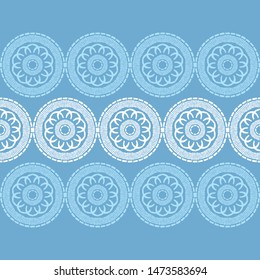 Polka dots seamless pattern. Mosaic of ethnic figures. Patterned texture. Geometric background. Can be used for wallpaper, textile, invitation card, wrapping, web page background.