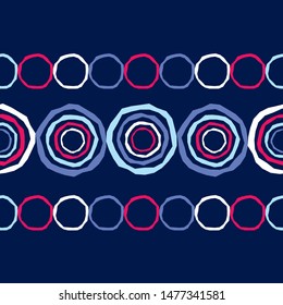 Polka dots seamless pattern. Mosaic of ethnic figures. Patterned texture. Geometric background. Can be used for wallpaper, textile, invitation card, wrapping, web page background.