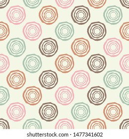 Polka dots seamless pattern. Mosaic of ethnic figures. Patterned texture. Geometric background. Can be used for wallpaper, textile, invitation card, wrapping, web page background.
