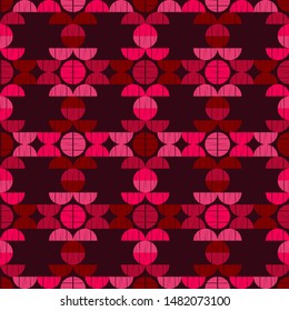 Polka dots seamless pattern. Mosaic of ethnic figures. Patterned texture. Geometric background. Can be used for wallpaper, textile, invitation card, wrapping, web page background.