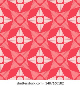 Polka dots seamless pattern. Mosaic of ethnic figures. Patterned texture. Geometric background. Can be used for wallpaper, textile, invitation card, wrapping, web page background.