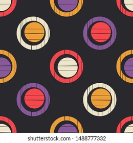 Polka dots seamless pattern. Mosaic of ethnic figures. Patterned texture. Geometric background. Can be used for wallpaper, textile, invitation card, wrapping, web page background.