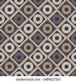 Polka dots seamless pattern. Mosaic of ethnic figures. Patterned texture. Geometric background. Can be used for wallpaper, textile, invitation card, wrapping, web page background.