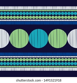 Polka dots seamless pattern. Mosaic of ethnic figures. Patterned texture. Geometric background. Can be used for wallpaper, textile, invitation card, wrapping, web page background.