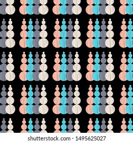 Polka dots seamless pattern. Mosaic of ethnic figures. Patterned texture. Geometric background. Can be used for wallpaper, textile, invitation card, wrapping, web page background.