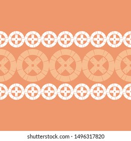 Polka dots seamless pattern. Mosaic of ethnic figures. Patterned texture. Geometric background. Can be used for wallpaper, textile, invitation card, wrapping, web page background.