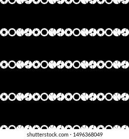 Polka dots seamless pattern. Mosaic of ethnic figures. Patterned texture. Geometric background. Can be used for wallpaper, textile, invitation card, wrapping, web page background.