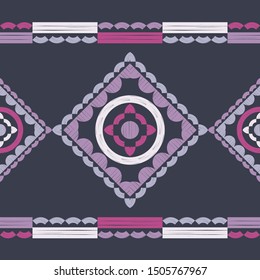 Polka dots seamless pattern. Mosaic of ethnic figures. Patterned texture. Geometric background. Can be used for wallpaper, textile, invitation card, wrapping, web page background.