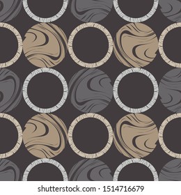 Polka dots seamless pattern. Mosaic of ethnic figures. Patterned texture. Geometric background. Can be used for wallpaper, textile, invitation card, wrapping, web page background.