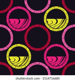 Polka dots seamless pattern. Mosaic of ethnic figures. Patterned texture. Geometric background. Can be used for wallpaper, textile, invitation card, wrapping, web page background.