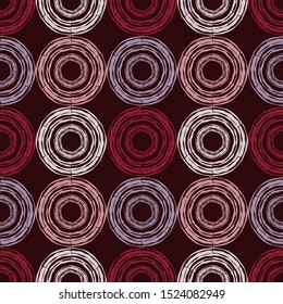 Polka dots seamless pattern. Mosaic of ethnic figures. Patterned texture. Geometric background. Vector illustration for web design or print.