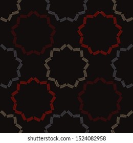 Polka dots seamless pattern. Mosaic of ethnic figures. Patterned texture. Geometric background. Vector illustration for web design or print.