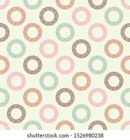 Polka dots seamless pattern. Mosaic of ethnic figures. Geometric background. Vector illustration for web design or print.