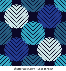 Polka dots seamless pattern. Mosaic of ethnic figures. Geometric background. Vector illustration for web design or print.
