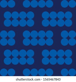 Polka dots seamless pattern. Mosaic of ethnic figures. Geometric background. Vector illustration for web design or print.