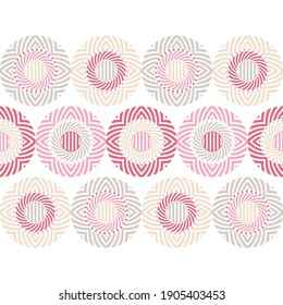 Polka dots seamless pattern. Mosaic of ethnic figures. Patterned texture. Geometric background. Vector illustration for web design or print.