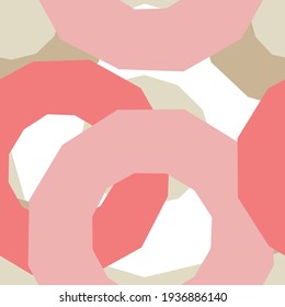 Polka dots seamless pattern. Mosaic of ethnic figures. Patterned texture. Geometric background. Vector illustration for web design or print.