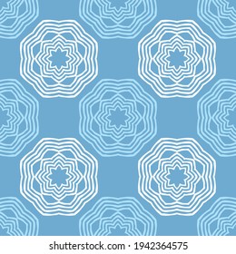 Polka dots seamless pattern. Mosaic of ethnic figures. Patterned texture. Geometric background. Vector illustration for web design or print.