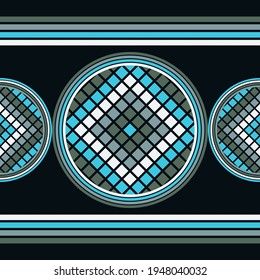 El polka tiene un patrón impecable. Mosaico de figuras étnicas. Textura con patrones. Fondo geométrico. Ilustración vectorial para diseño web o impresión.