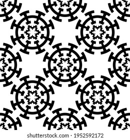 Polka dots seamless pattern. Mosaic of ethnic figures. Patterned texture. Geometric background. Vector illustration for web design or print.