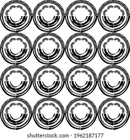 Polka dots seamless pattern. Mosaic of ethnic figures. Patterned texture. Geometric background. Vector illustration for web design or print.